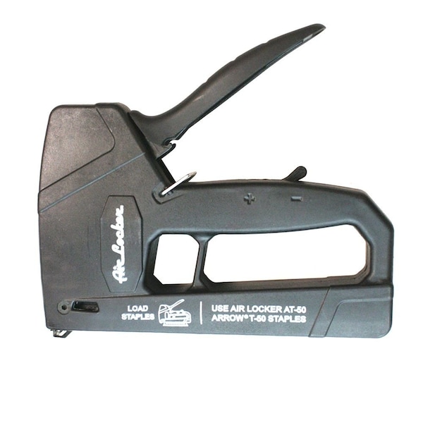 Air Locker Manual Hand Staple Gun, T50 Staples x 5/8 Inch Long / 18 Gauge Brads M641 - main